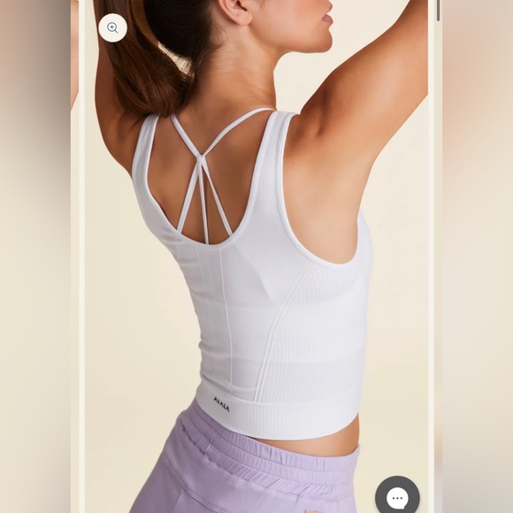 NWT ALALA Seamless Crop Tank White M carbon38 $70 - Picture 8 of 8